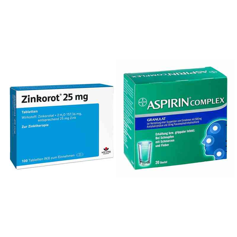 Zinkorot 25 Mg Tabletten + Aspirin Complex Beutel 1 Set von  PZN 08105416
