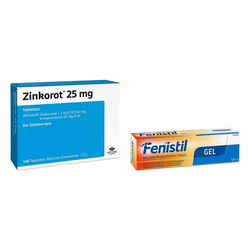 Zinkorot 25 Mg Tabletten + Fenistil Gel 1 Set von  PZN 08105423
