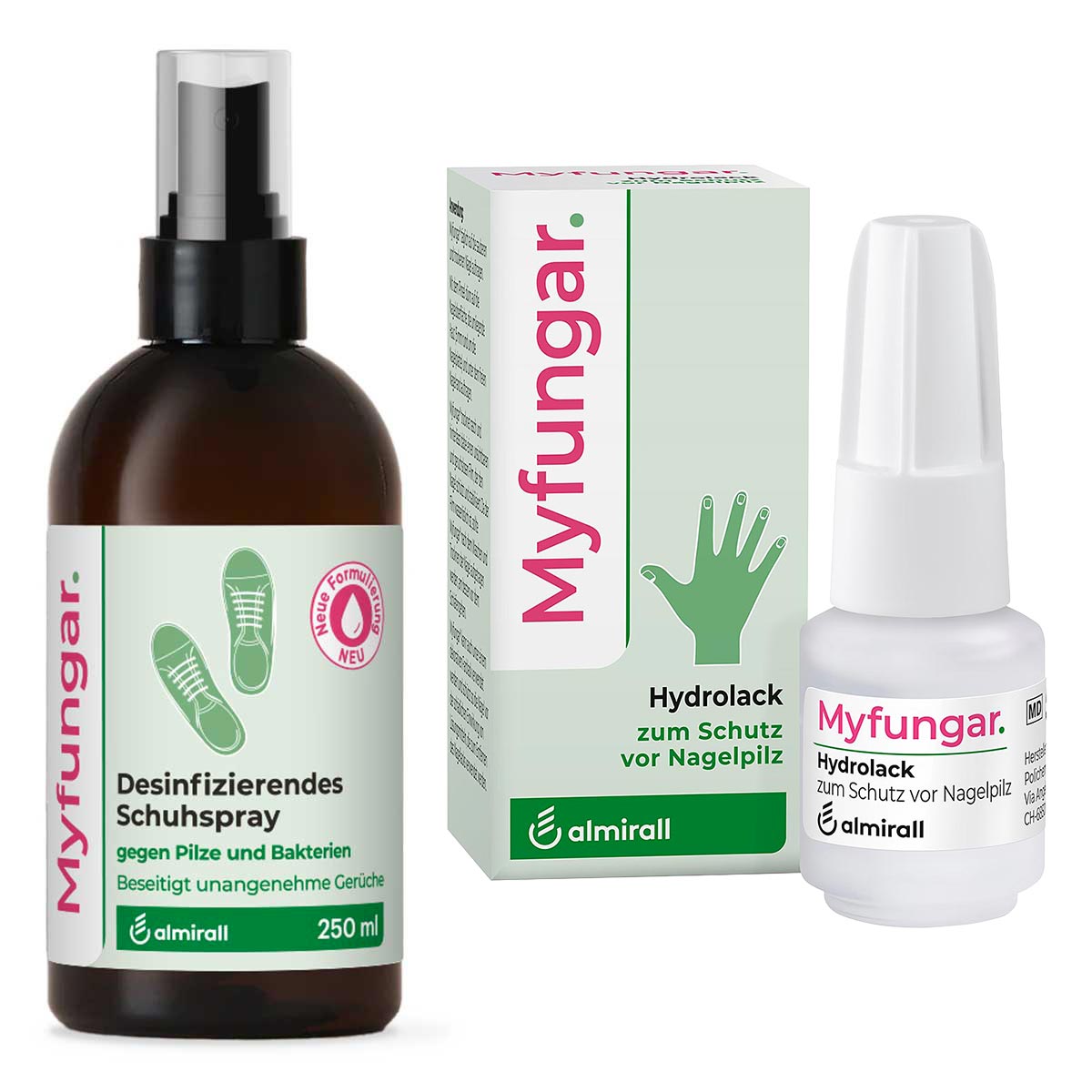 Myfungar Desinfizierendes Schuhspray+Myfungar Nagellack Lösung (1 Set)