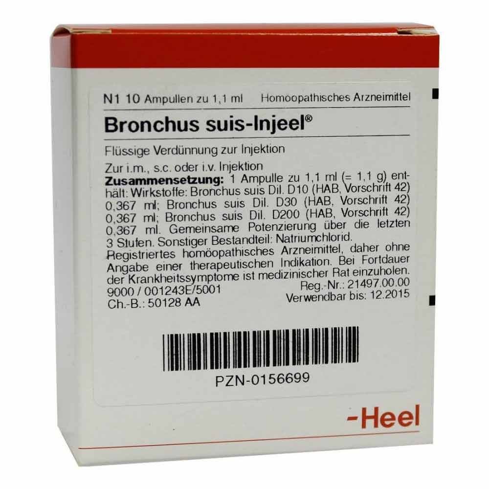Biologische Heilmittel Heel GmbH Bronchus suis Injeel Ampullen 00156699