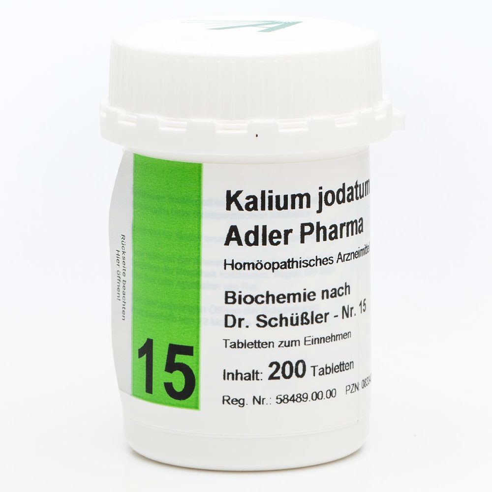 Adler Pharma Produktion und Vertrieb GmbH Biochemie Adler 15 Kalium jodat.D12 Adl.p. Tabletten 00833421