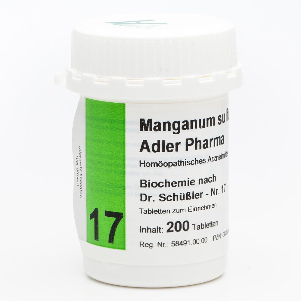 Adler Pharma Produktion und Vertrieb GmbH Biochemie Adler 17 Manganum sulf.D12 Ad.p. Tabletten 00833444