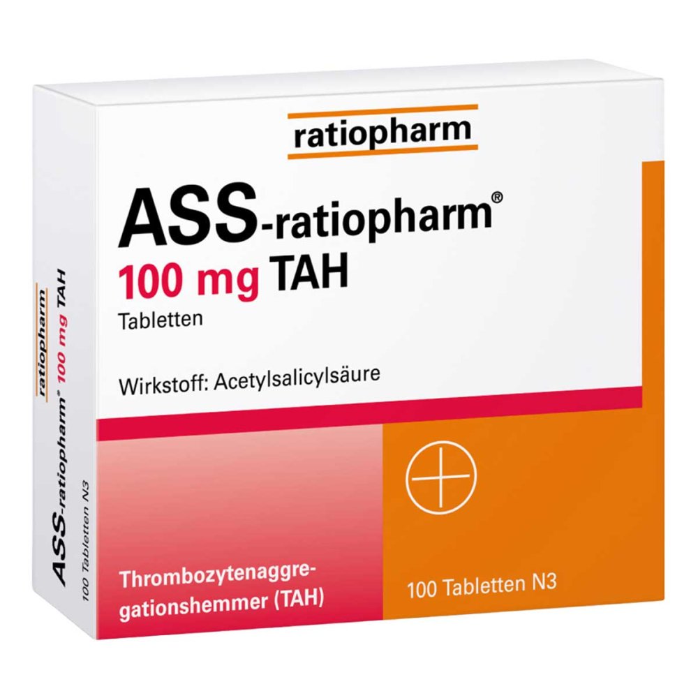 ratiopharm GmbH ASS-ratiopharm 100 mg TAH 01343676