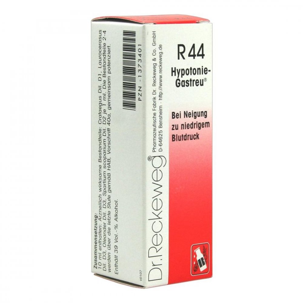 Dr.RECKEWEG & Co. GmbH Hypotonie Gastreu R 44 Tropfen zum Einnehmen 01373401