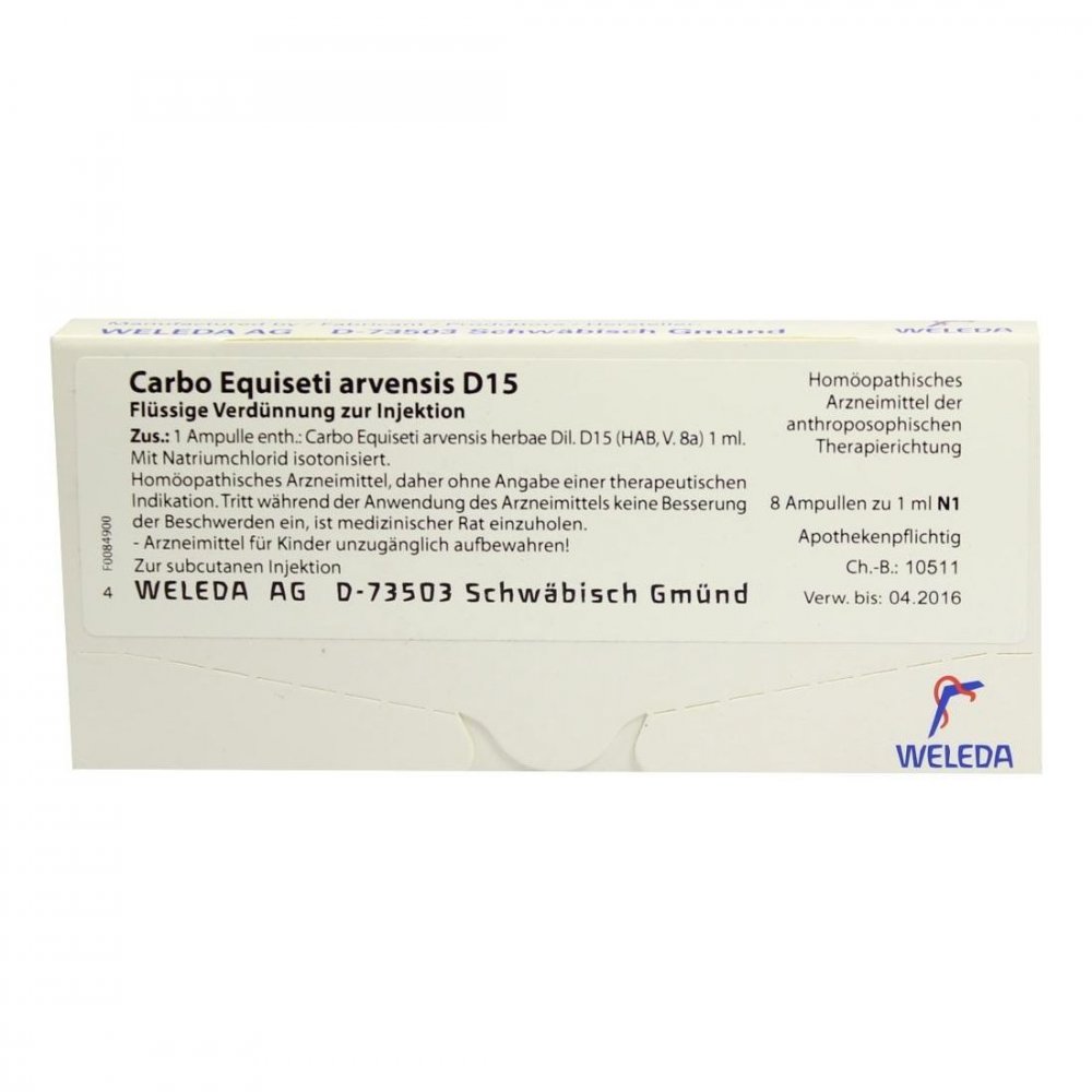 WELEDA AG Carbo Equiseti Arvensis D15 Ampullen 01620242