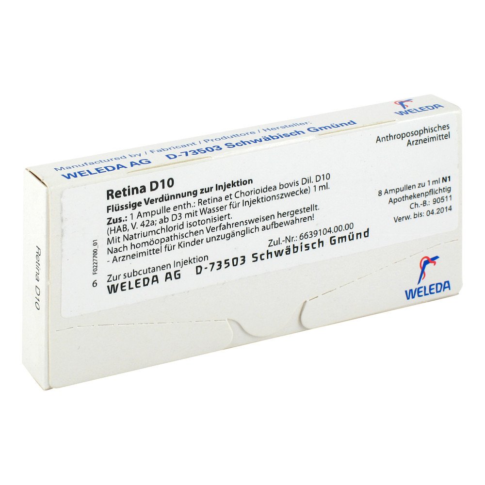 WELEDA AG Retina Et Chorioidea D10 Ampullen 01625848