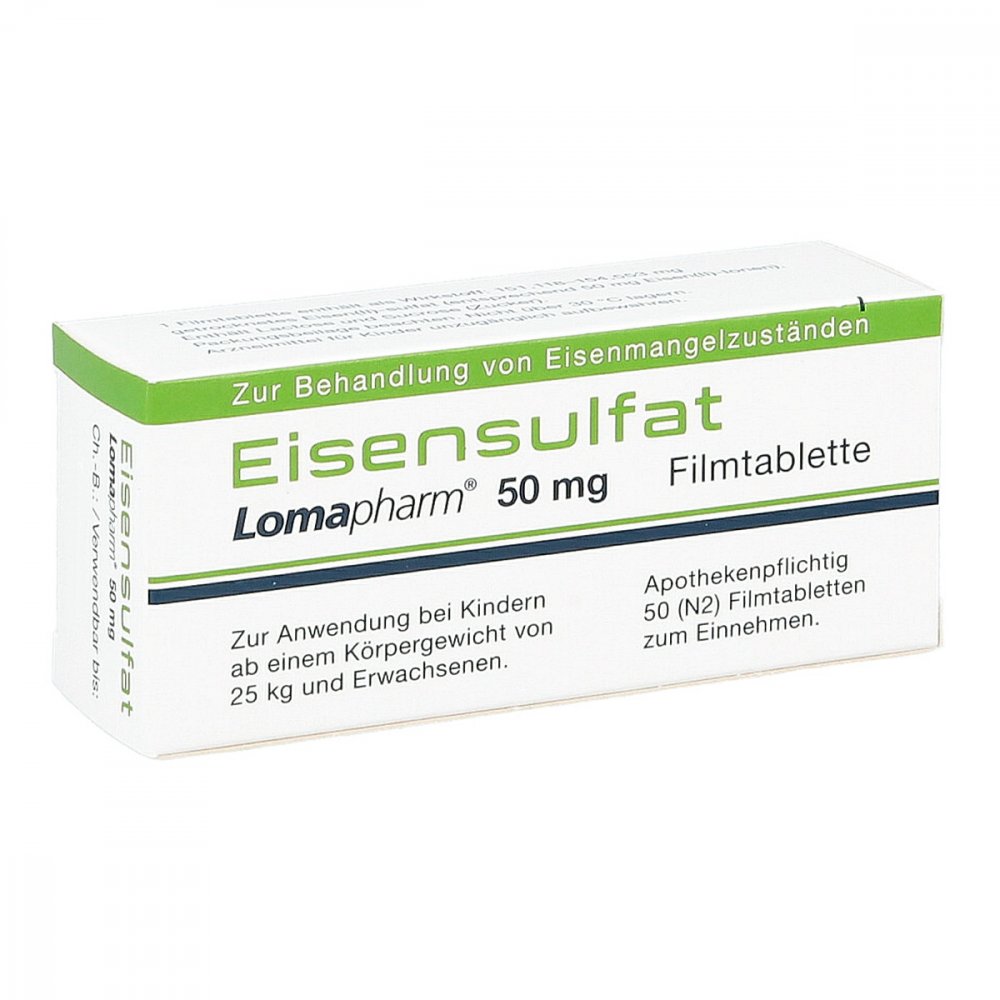 LOMAPHARM GmbH Eisensulfat Lomapharm 50mg 01713392
