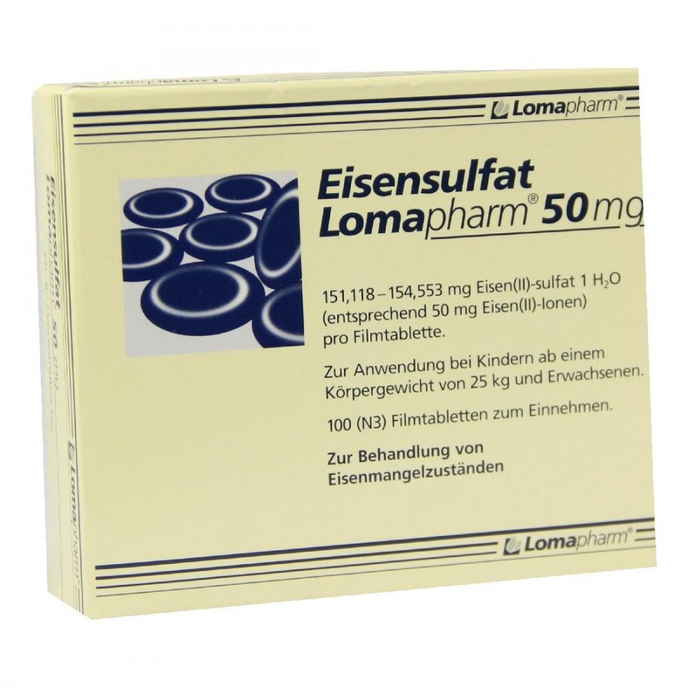 LOMAPHARM GmbH Eisensulfat Lomapharm 50mg 01713400