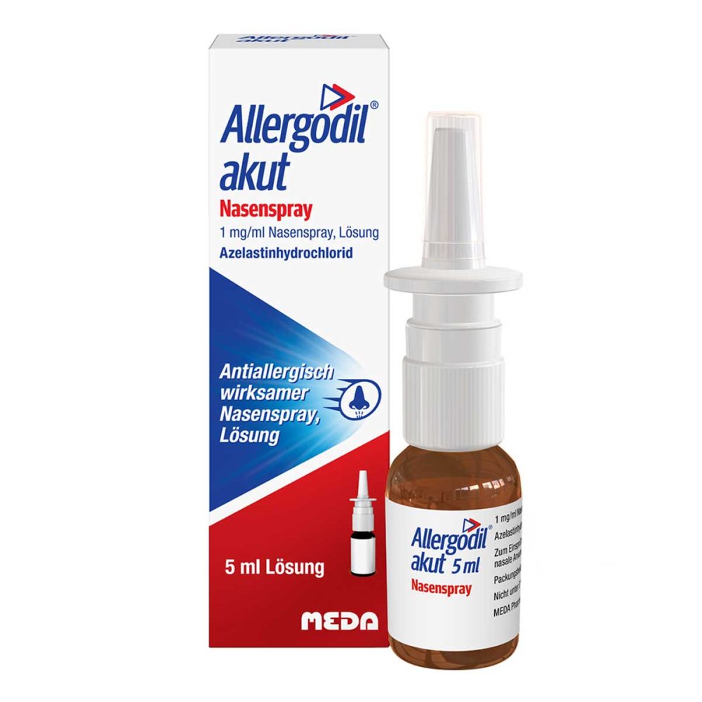 Allergodil akut Nasenspray mit Azelastin gegen Heuschnupfen