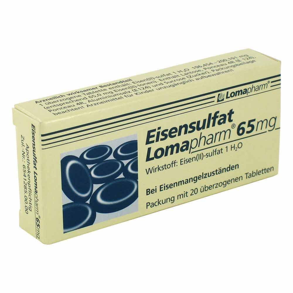 LOMAPHARM GmbH Eisensulfat Lomapharm 65mg 02750521
