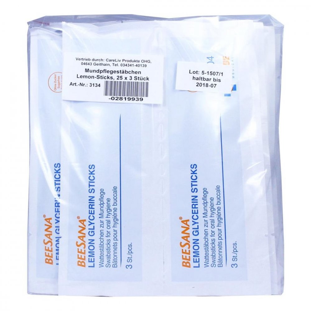 Careliv Produkte OHG Mundpflegestäbchen Lemon Sticks 02819939