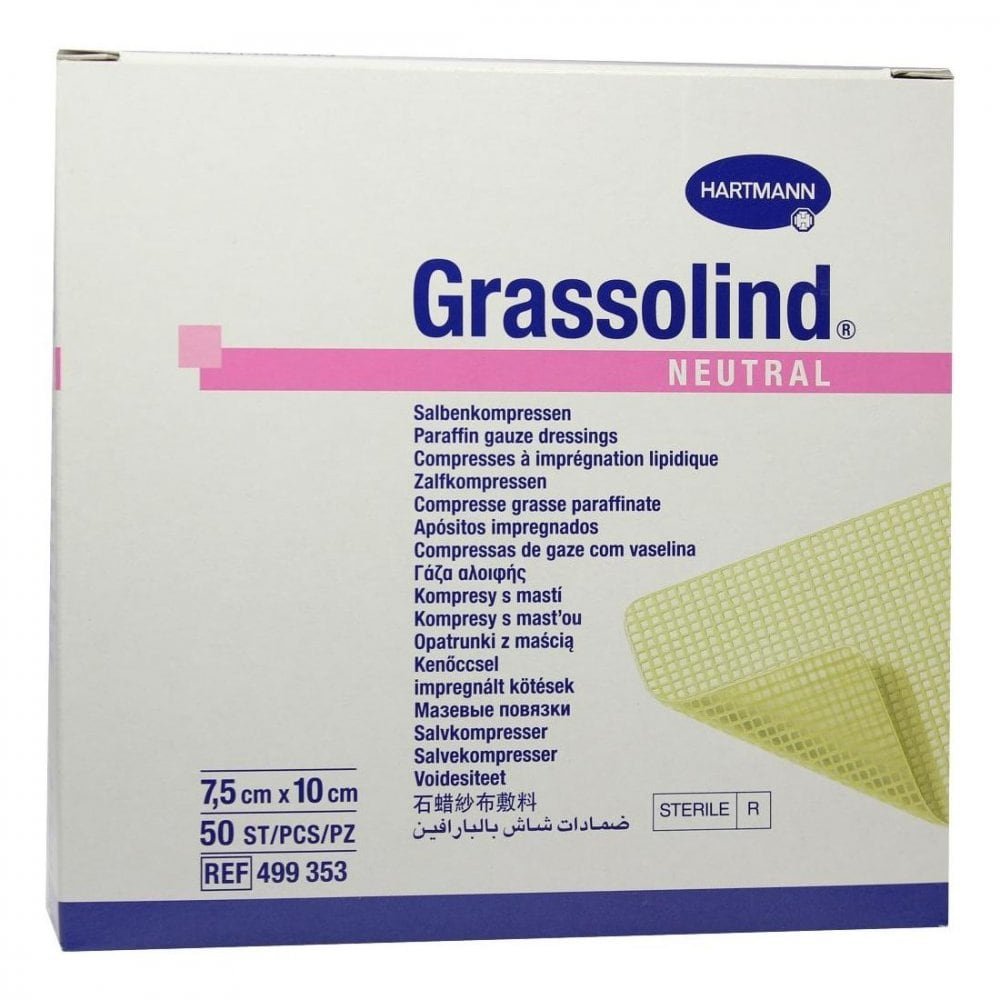 PAUL HARTMANN AG Grassolind Salbenkompressen 7,5x10 cm steril 03245653