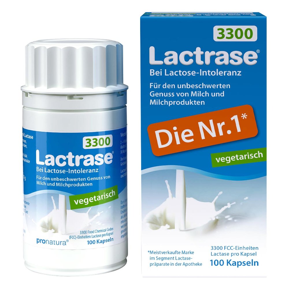 Pro Natura Gesellschaft für gesunde Ernährung mbH Lactrase vegetarisch 3.300 Kapseln 03257863