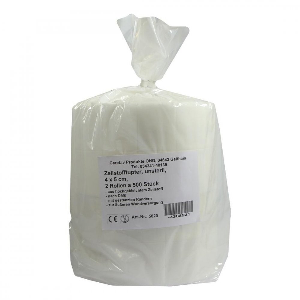 Careliv Produkte OHG Zellstofftupfer 4x5 cm Rolle 03388921