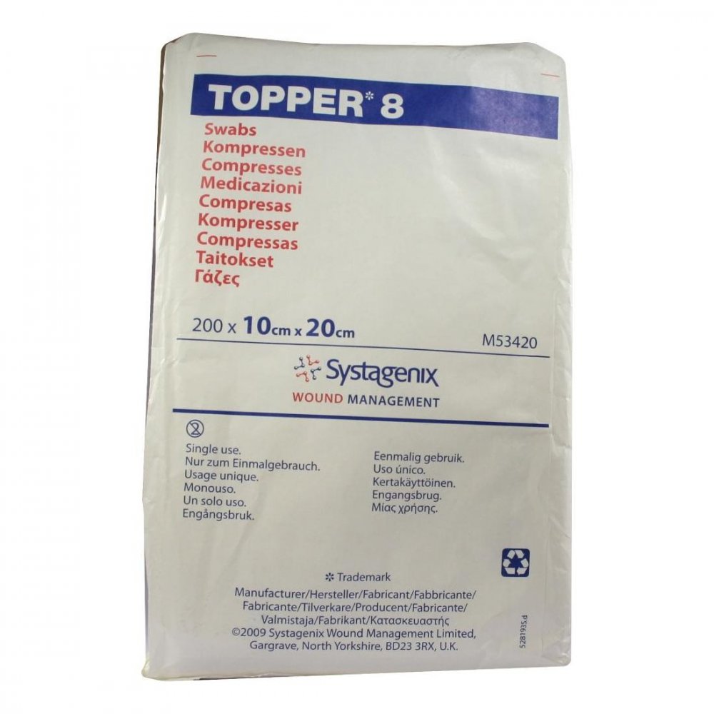 Solventum Germany GmbH Topper 8 Kompr.unsteril 10x20 cm 03420323