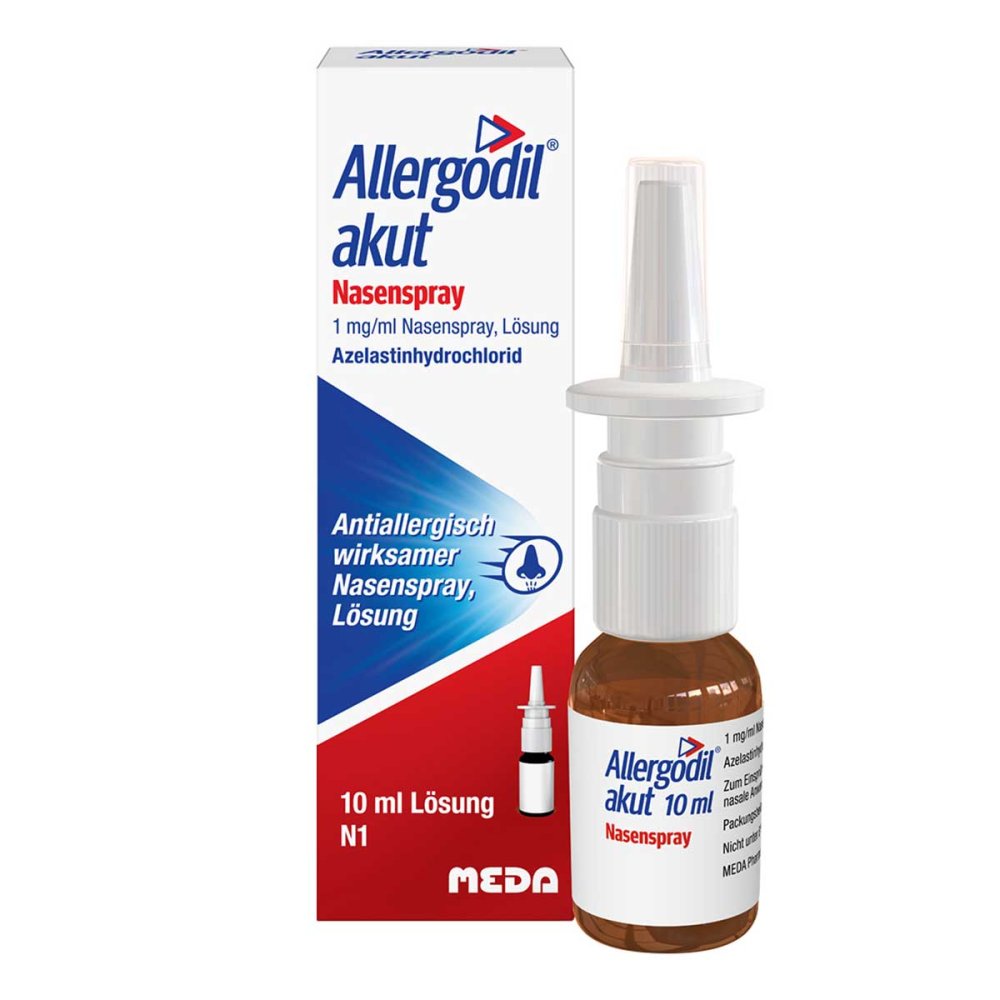 Allergodil akut Nasenspray mit Azelastin gegen Heuschnupfen