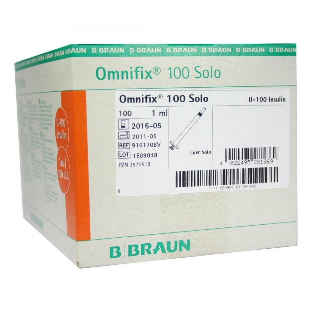 B. Braun Melsungen AG Omnifix Insulin Einm.spr.f.u 100 Insulin 1ml 03570519