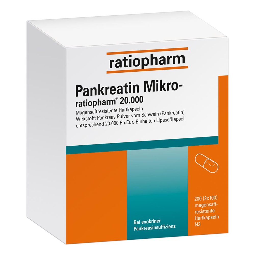 ratiopharm GmbH Pankreatin Mikro-ratiopharm 20000 07097623