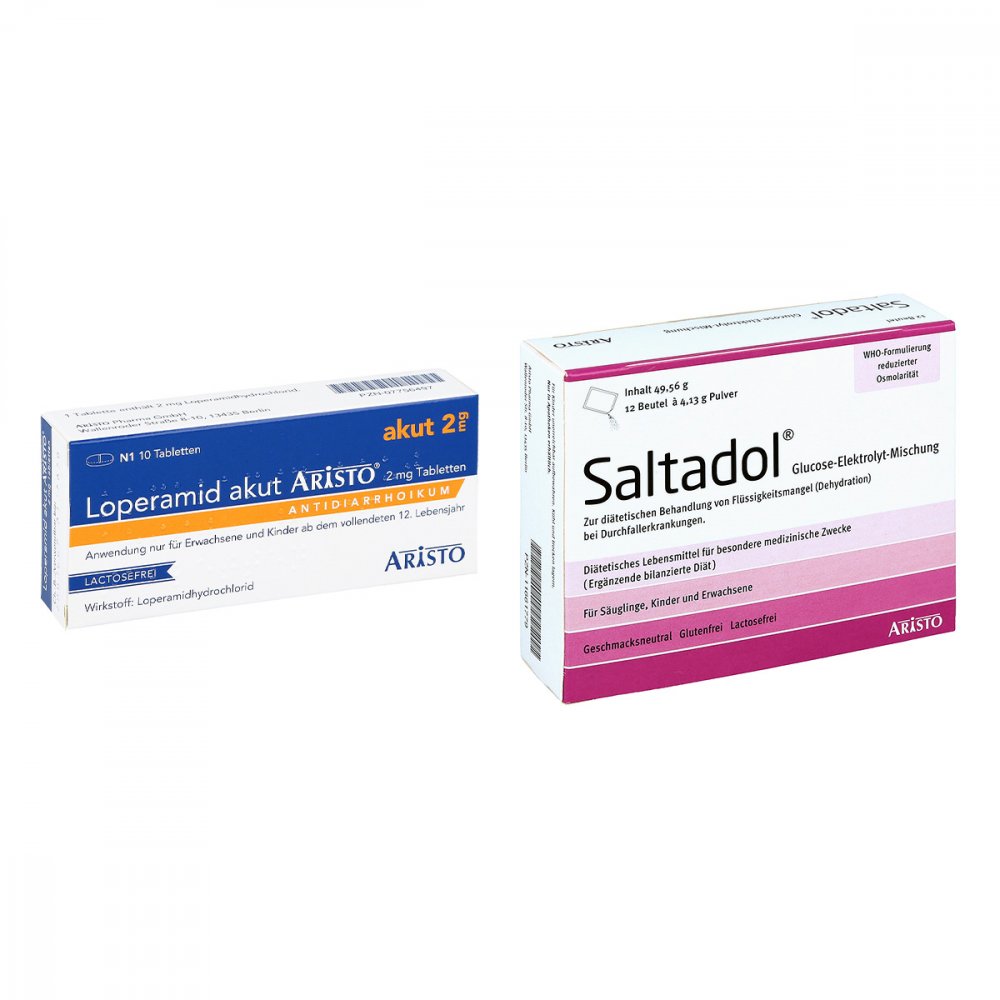 Aristo Pharma GmbH Loperamid akut und Saltadol Elektrolyt Lösung 08100816