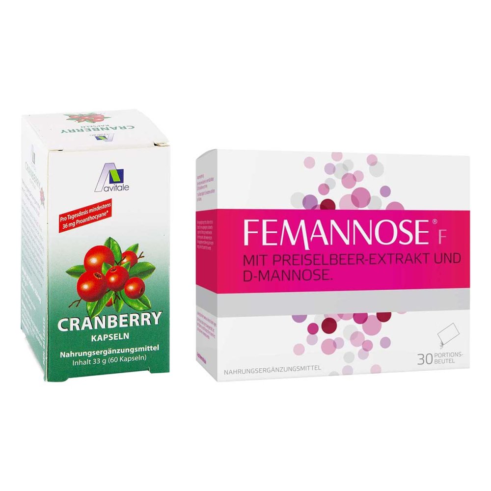 Femannose F Granulat und Cranberry Kapseln 400 mg 08101216