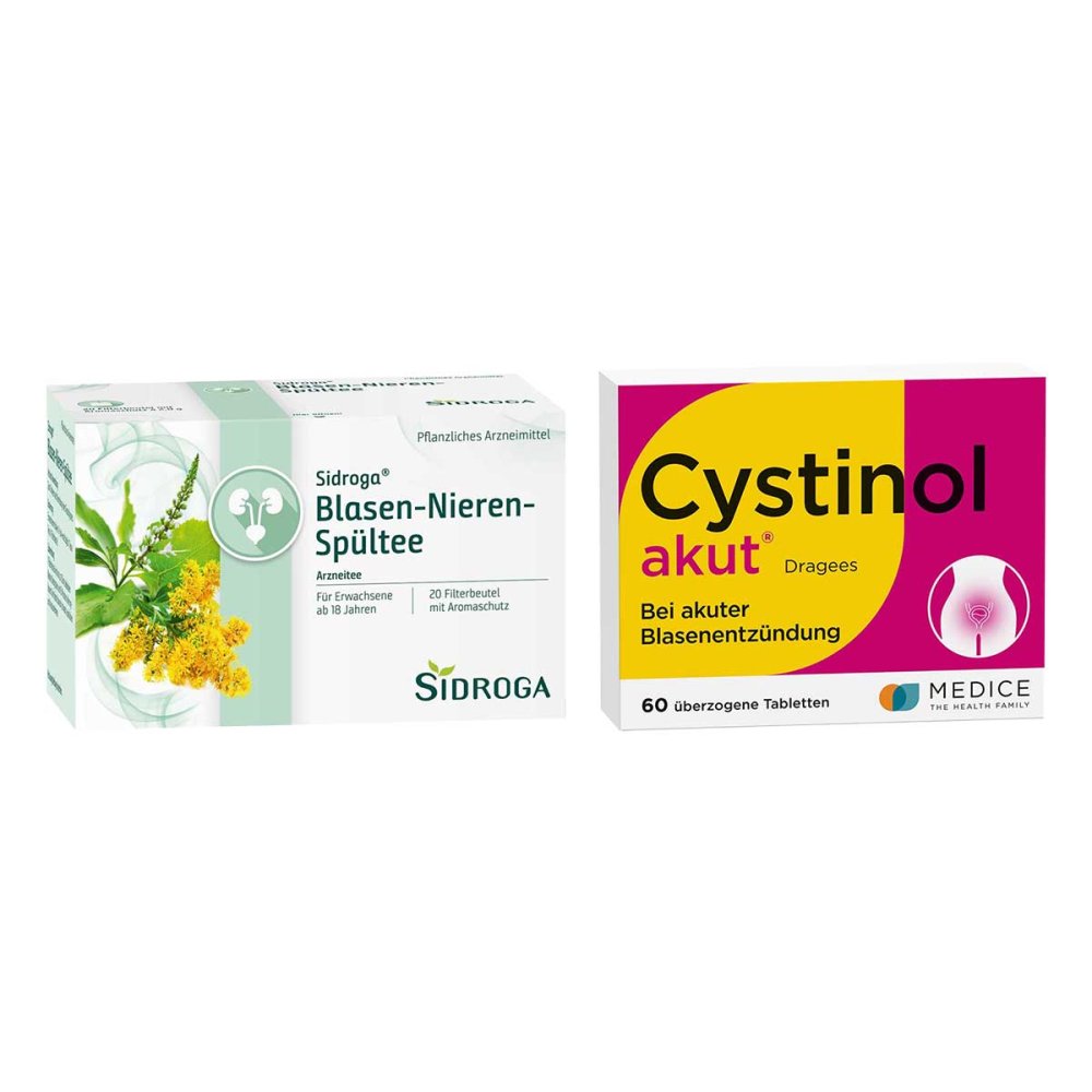 Sidroga Blasen-Nieren-Spültee + Cystinol Akut Dragees 08106786