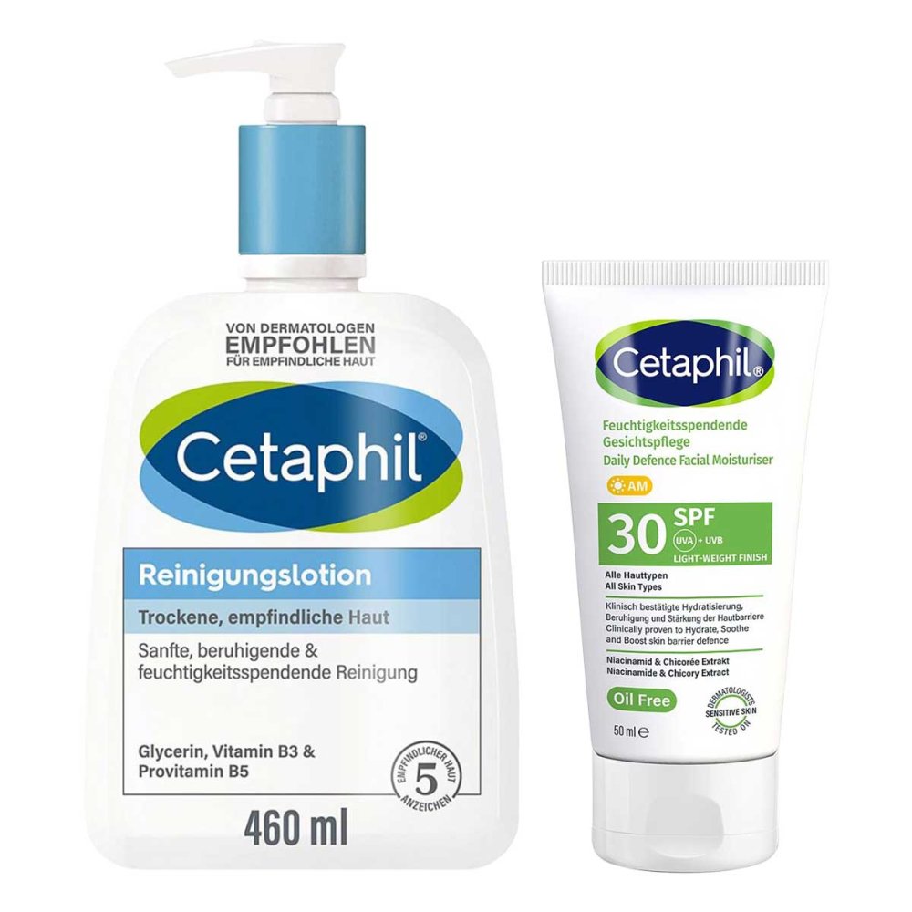 Galderma Laboratorium GmbH Cetaphil Reinigungslotion + Feuchtigkeitsspendende Gesichtspfleg 08107432