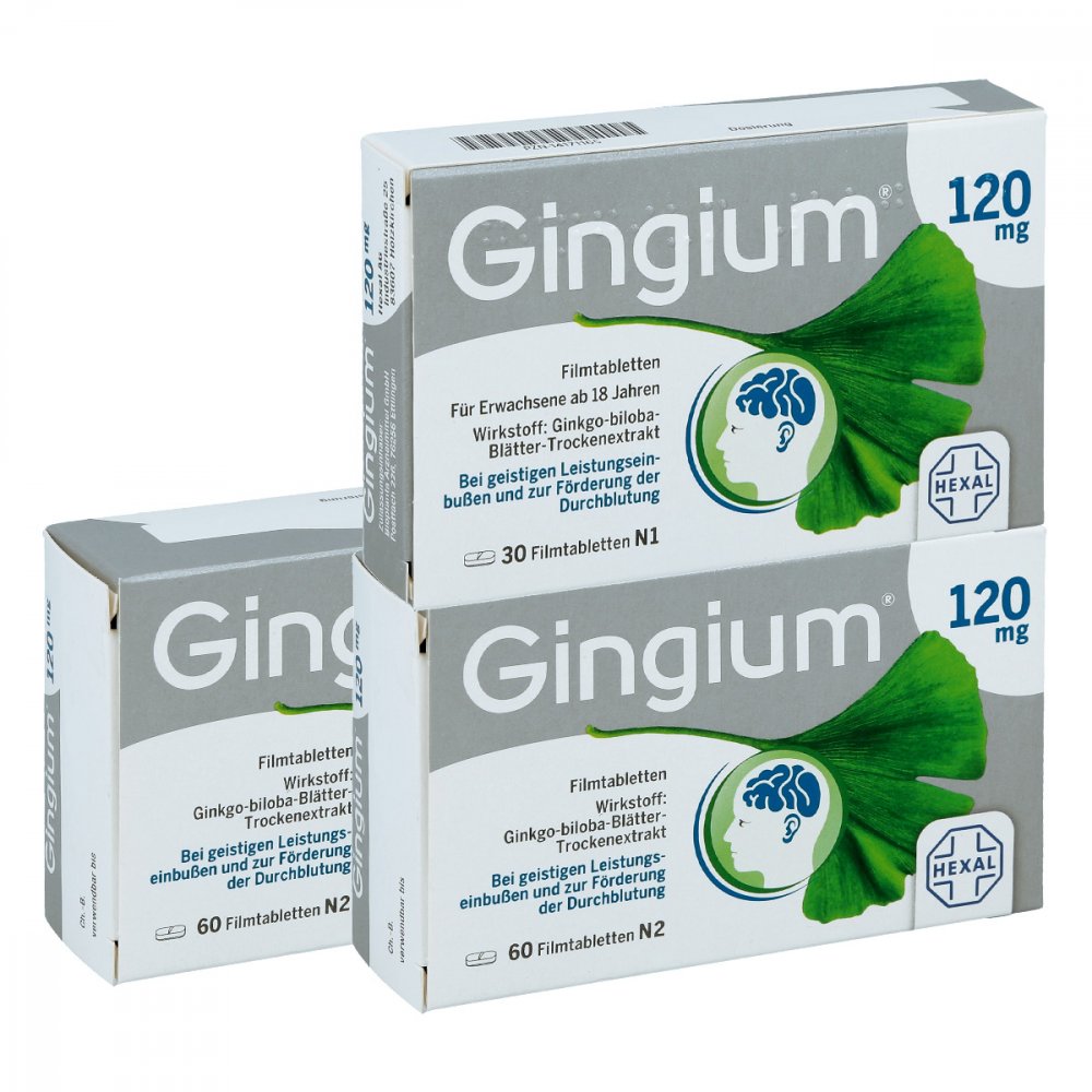 Hexal AG 2x Gingium 120mg (60stk) + Gingium 120mg (30stk) 08130218