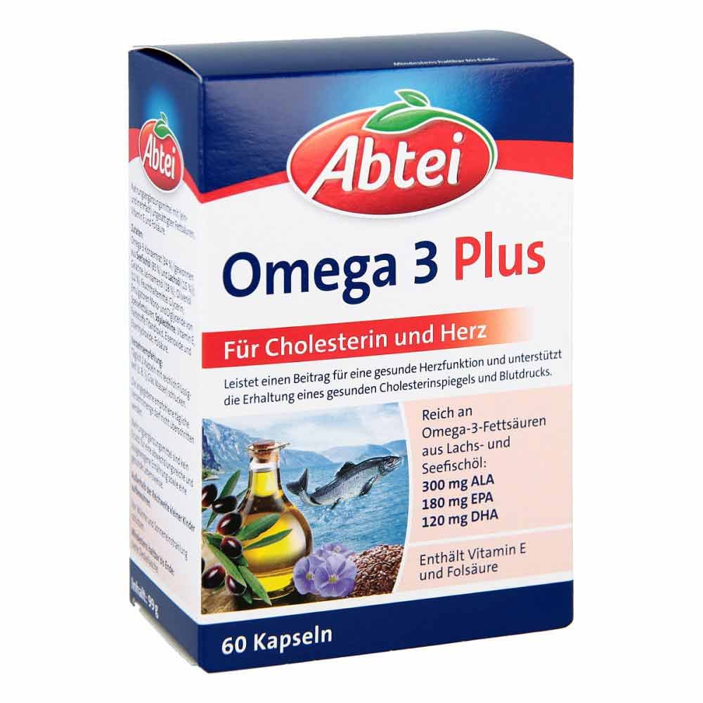 Abtei Omega 3 6 9 Lachsöl+leinöl+oliv.öl Kapseln 60 stk