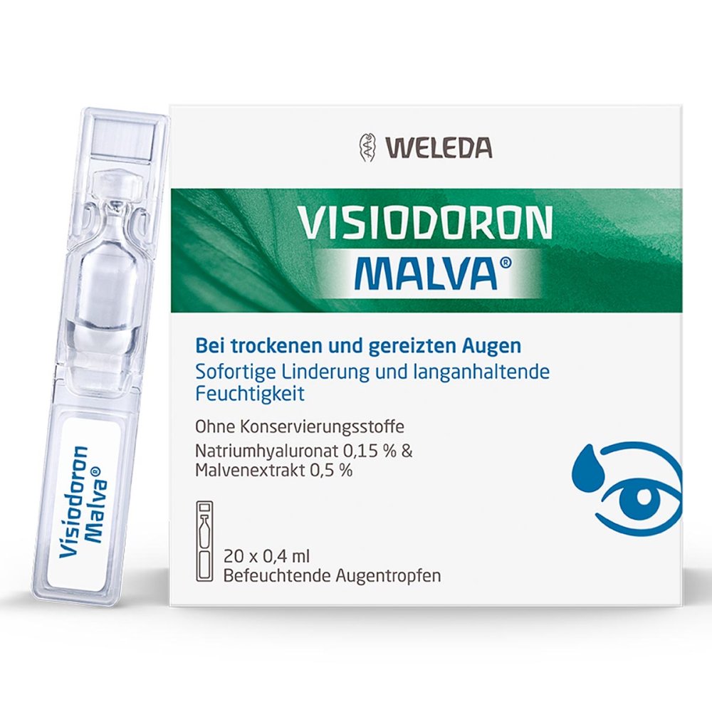 Visiodoron Malva Augentropfen in Einzeldosispipet.