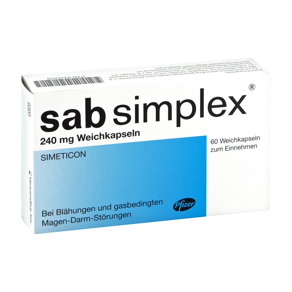 Pfizer Pharma GmbH Sab simplex 240 mg Weichkapseln 09422576