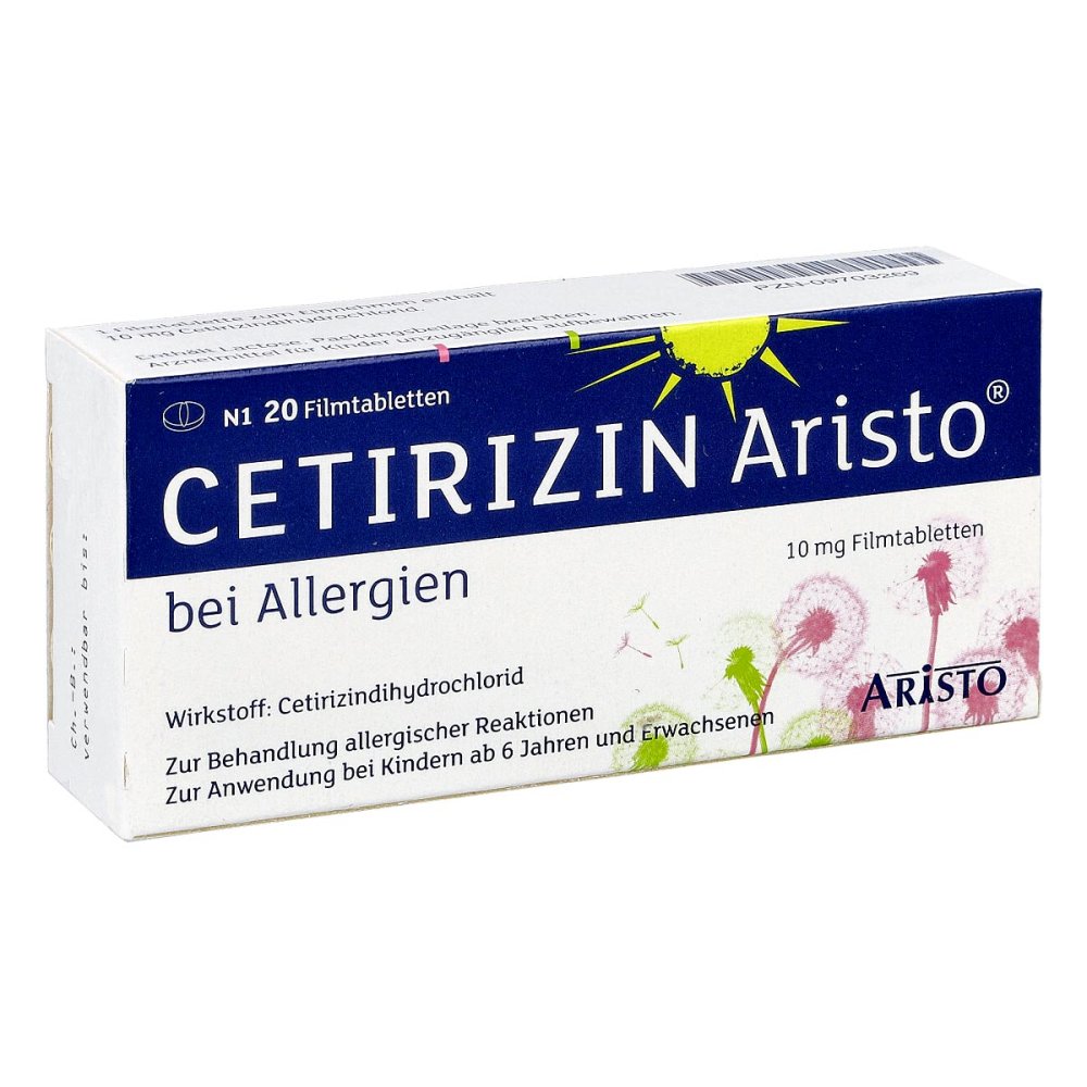 Cetirizin Aristo bei Allergien 10 mg Filmtabletten