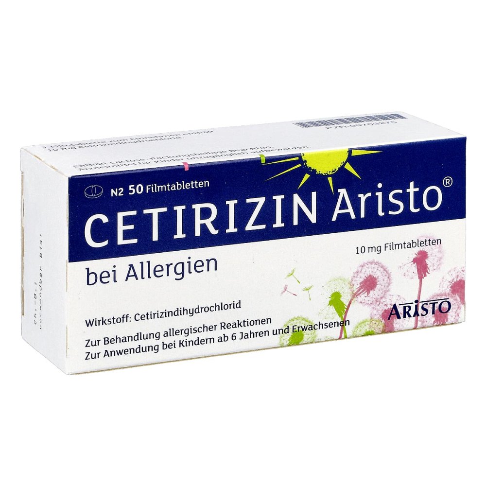 Cetirizin Aristo bei Allergien 10 mg Filmtabletten