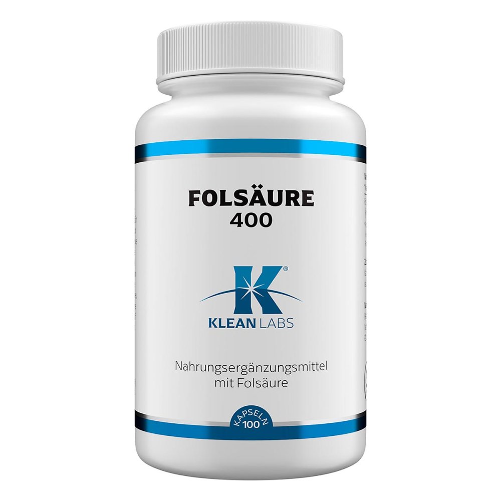 Supplementa GmbH Klean Labs Folsäure 400 mcg Kapseln 09745078