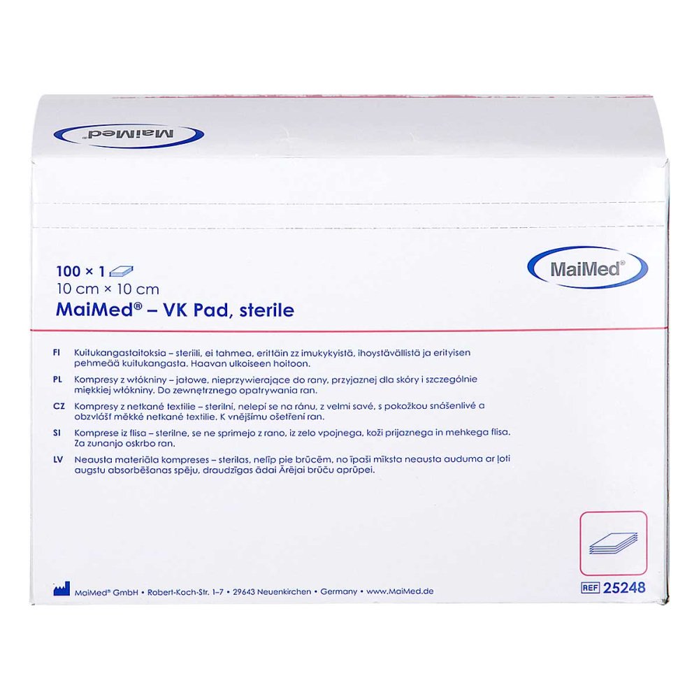 MaiMed GmbH Maimed Vk Pad Vlieskompressen 10x10 cm steril 10223474