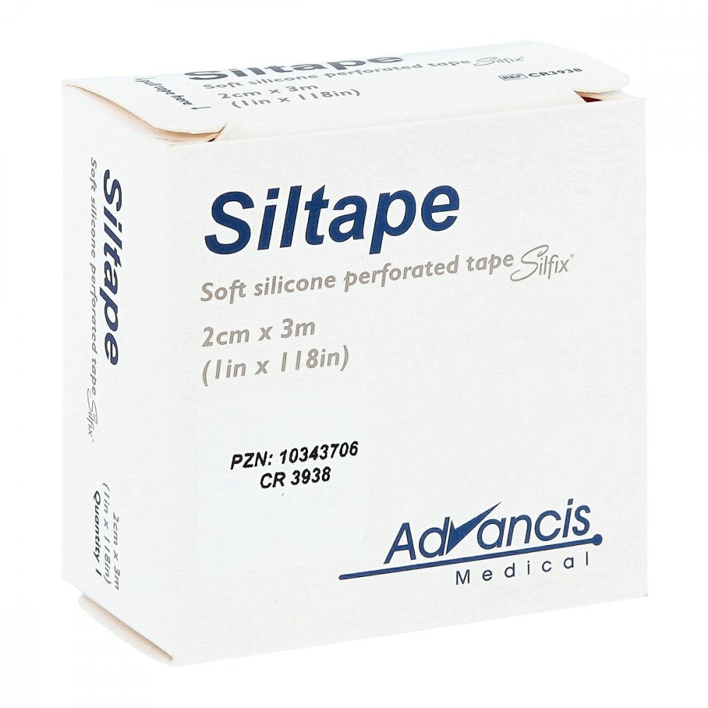 Advancis medical Deutschland GmbH Siltape 2 cmx3 m Silikonpflaster 10343706