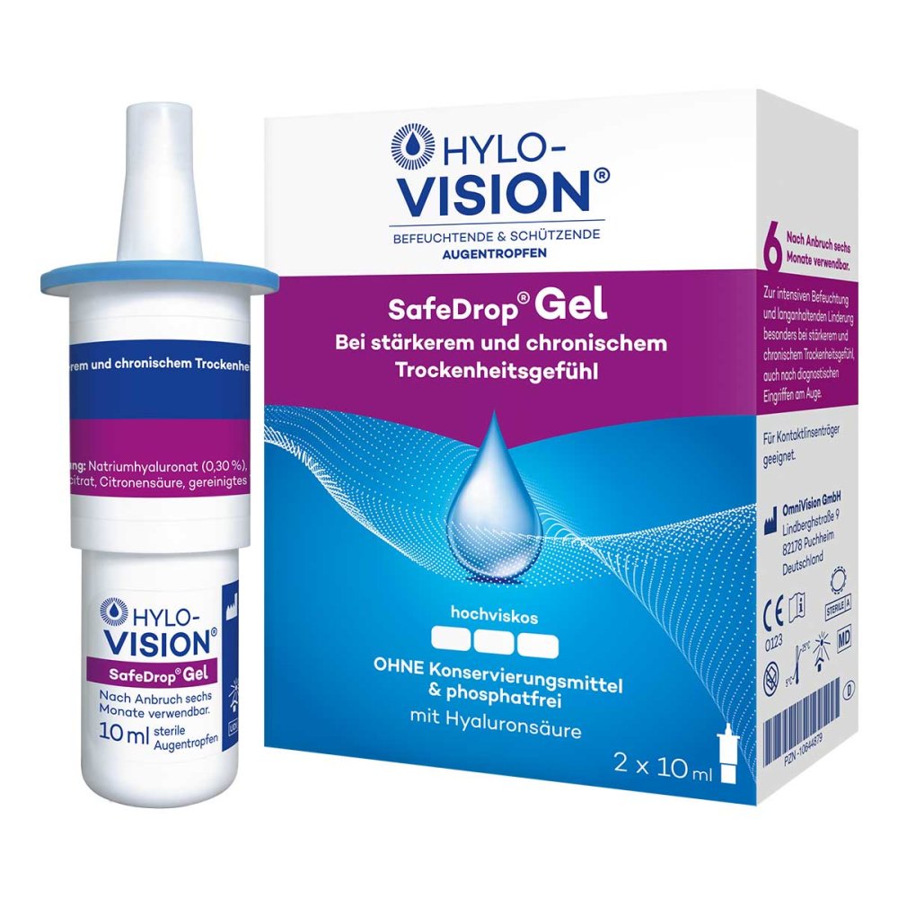 Hylo-Vision Safedrop Gel Augentropfen