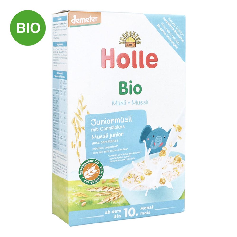Holle baby food AG Holle Bio Juniormüsli Mehrkorn mit Cornflakes 11556858