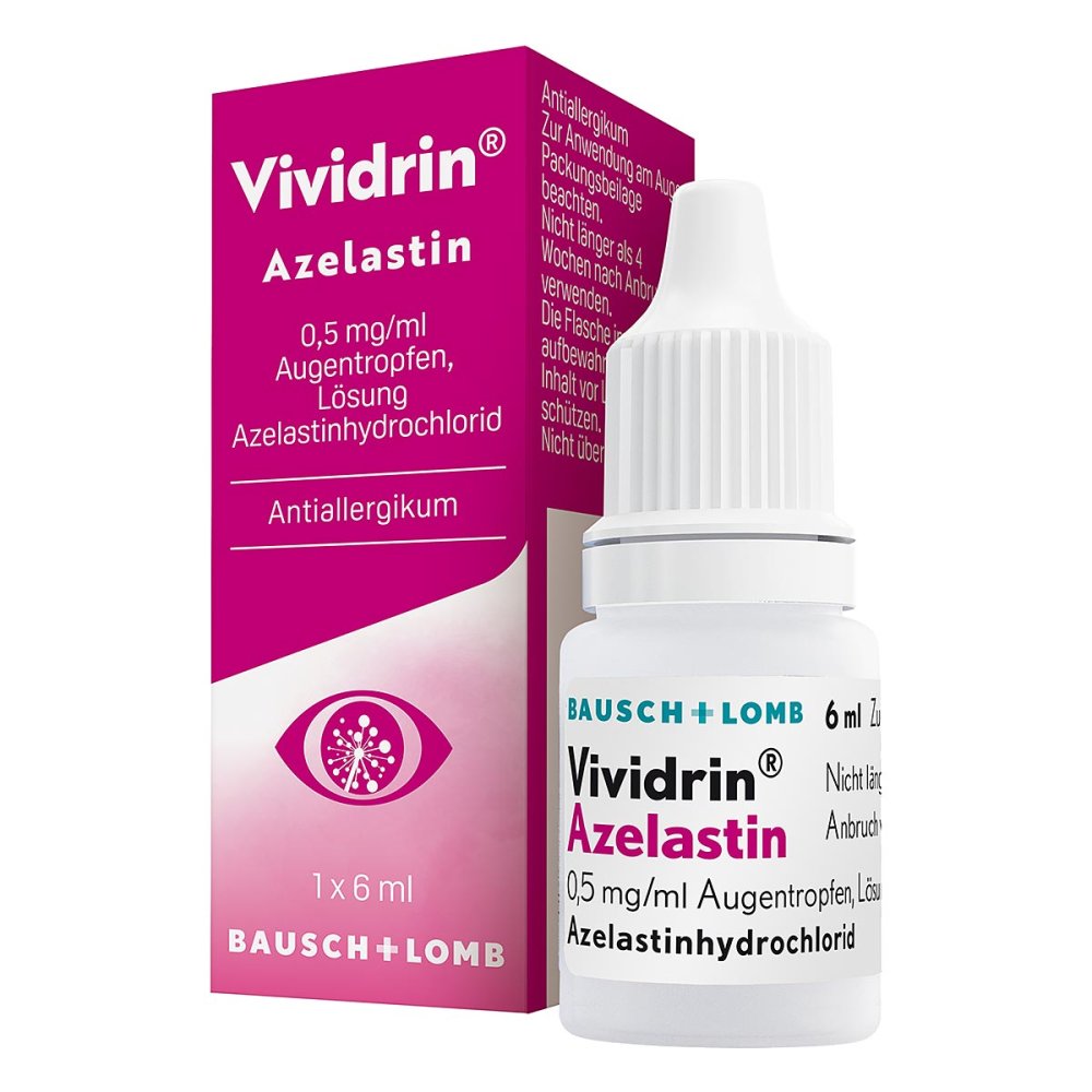 Vividrin Azelastin Augentropfen bei Heuschnupfen und Allergien