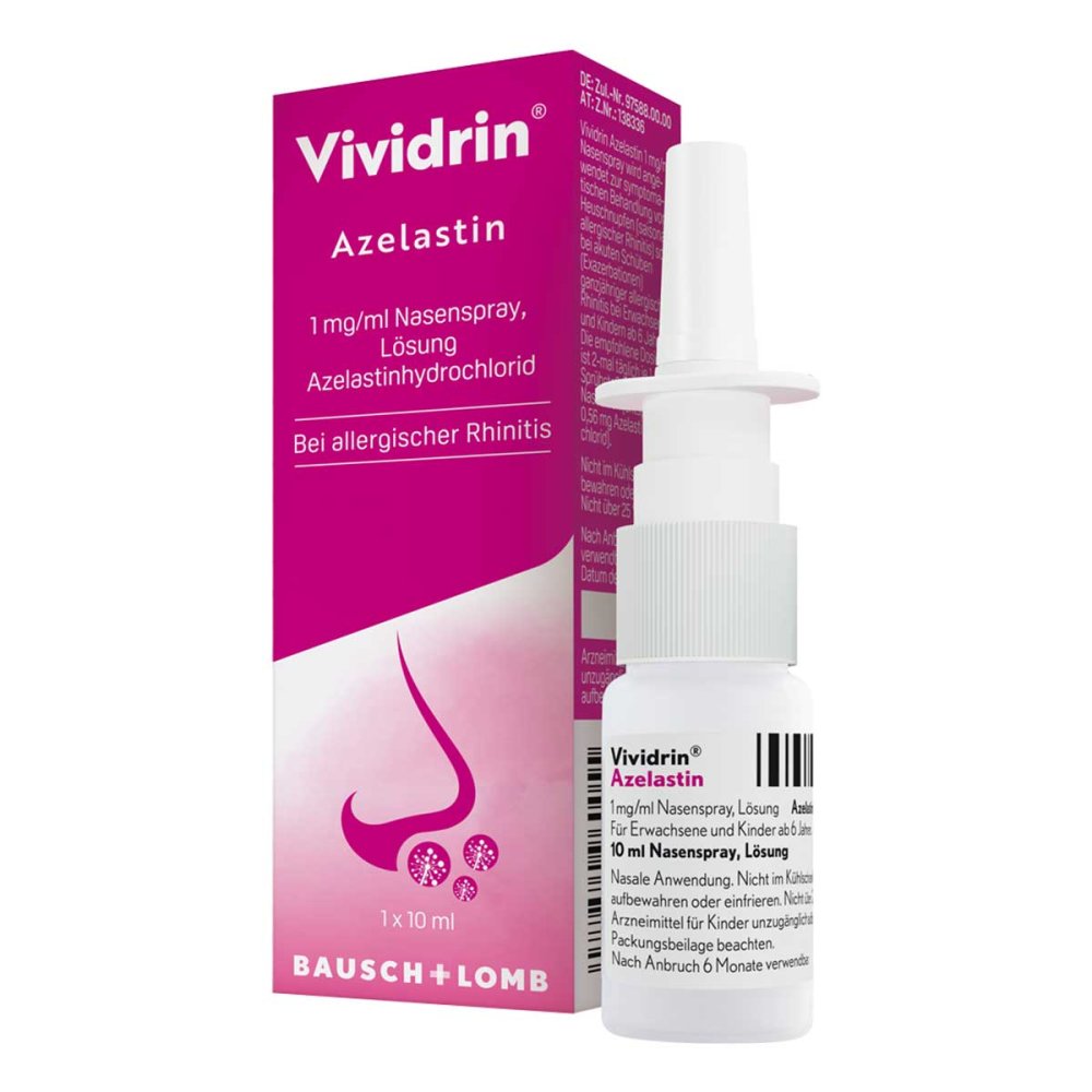 Vividrin Azelastin Nasenspray bei Heuschnupfen und Allergien