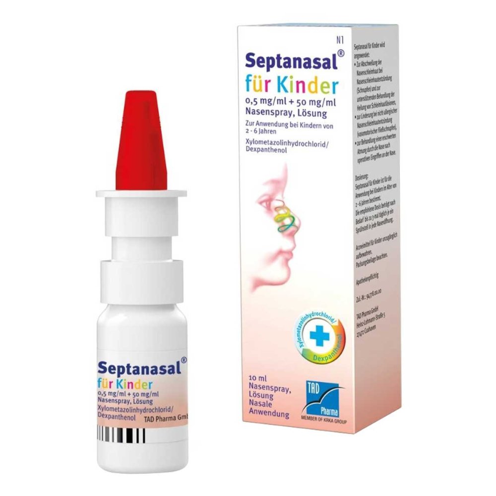 Septanasal fÃ¼r Kinder 0,5 mg/ml + 50 mg/ml Nasens.