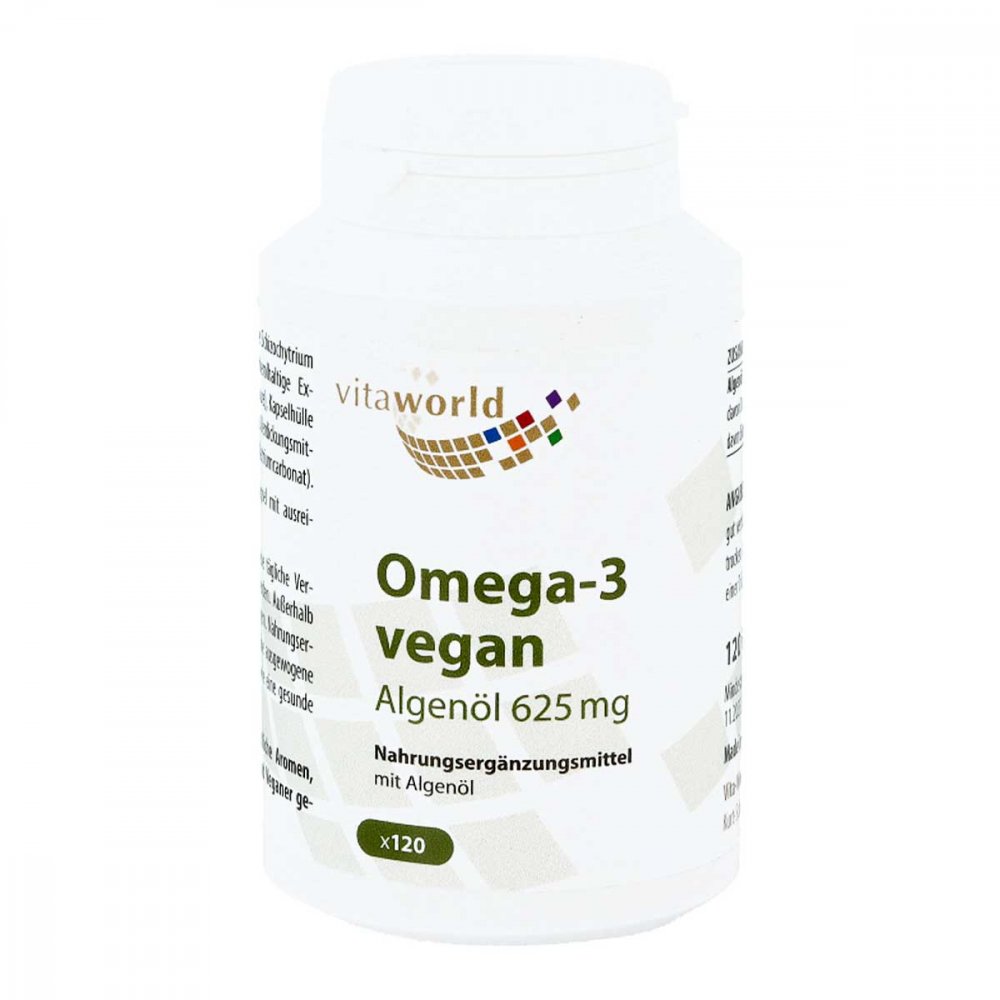 Omega3 vegan Algenöl 625 mg Kapseln 120 stk