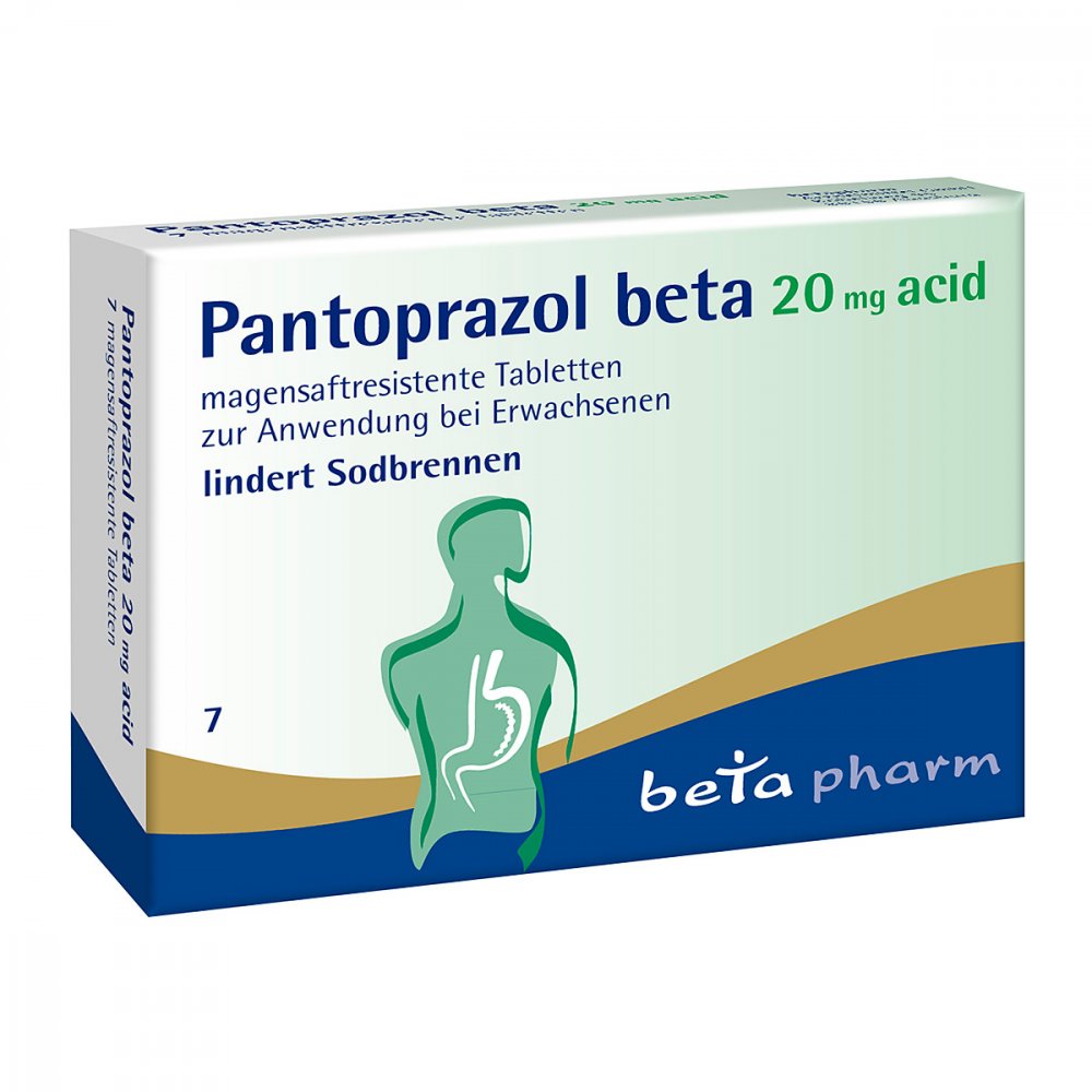 Pantoprazol beta 20 mg acid magensaftresistent Tabletten 7 stk