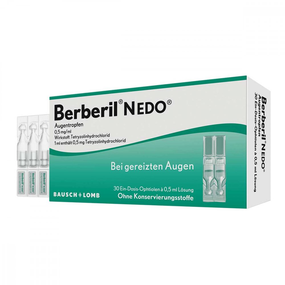 Berberil N EDO Augentropfen bei akut gerÃ¶teten, gereizten Augen