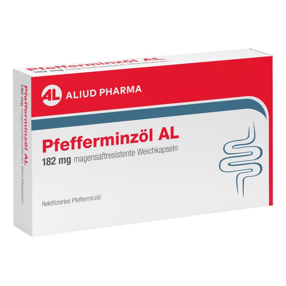 ALIUD Pharma GmbH Pfefferminzöl AL 182 mg Weichkapseln bei Bauchkrämpfen 17594392