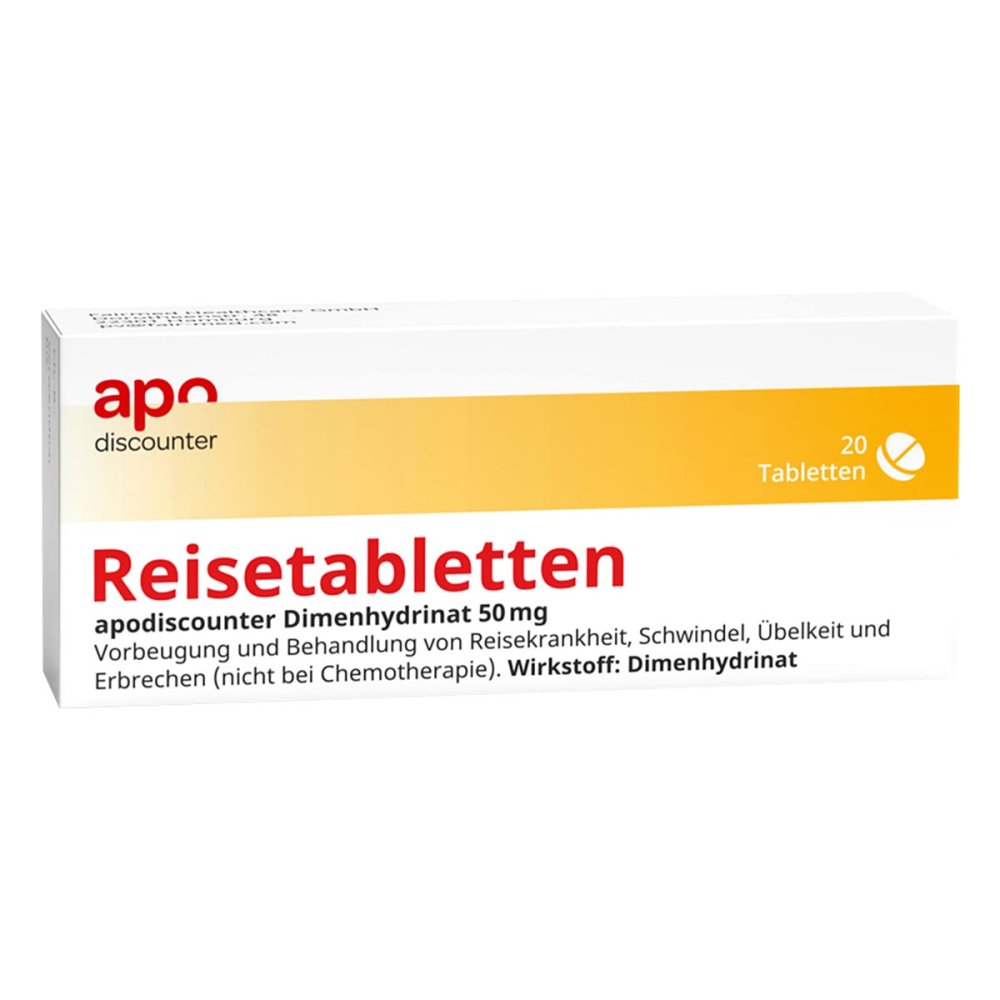 Fairmed Healthcare GmbH Reisetabletten Dimenhydrinat 50 mg Tabletten von apodiscounter 18188300