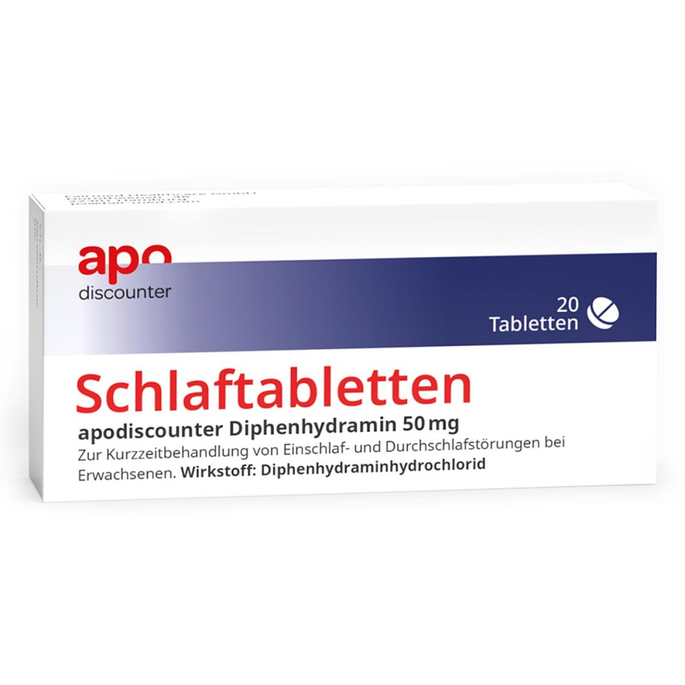Schlaftabletten Diphenhydramin 50 mg von apodiscounter