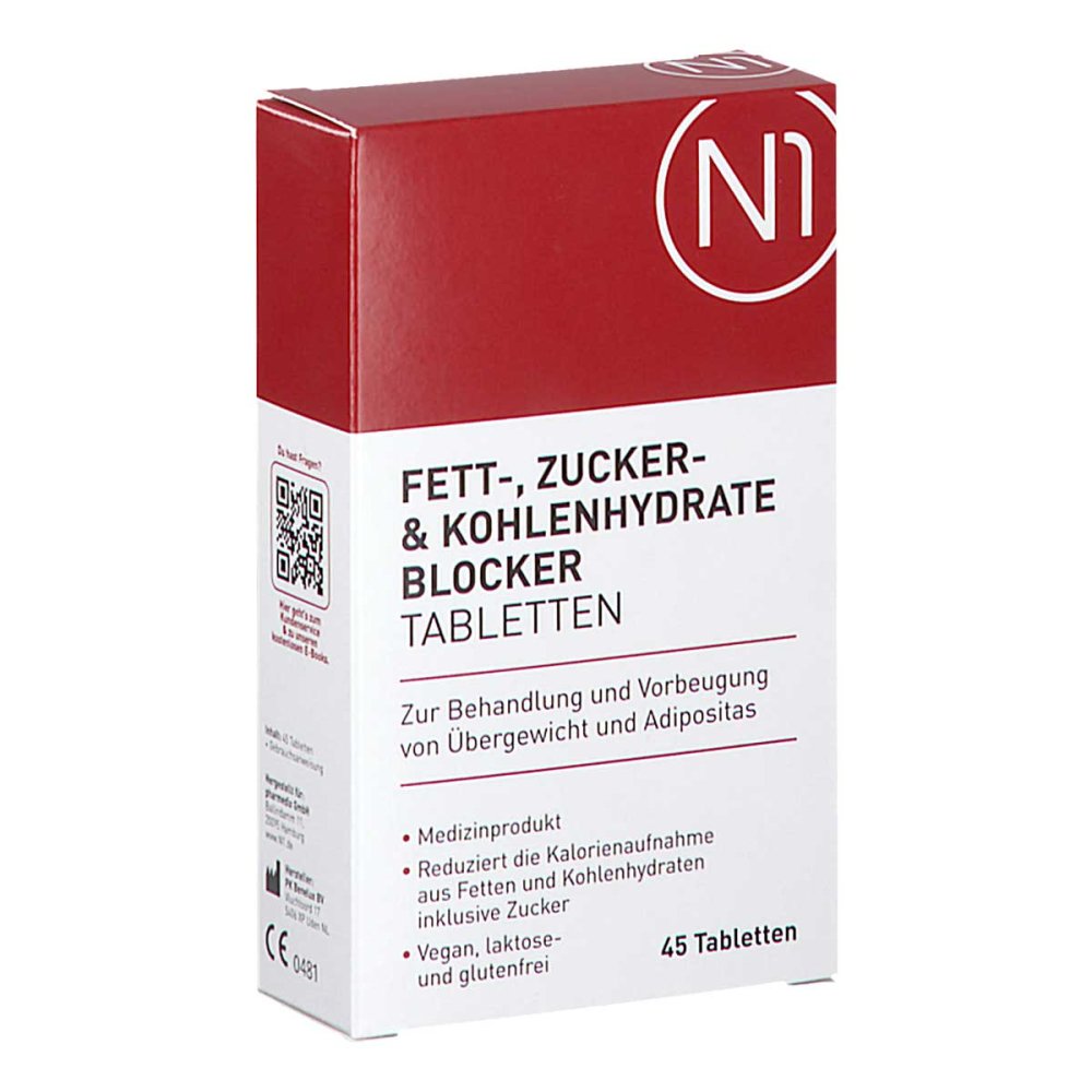 pharmedix GmbH N1 Fett- Zucker- & Kohlenhydrate Blocker Tabletten 18296107