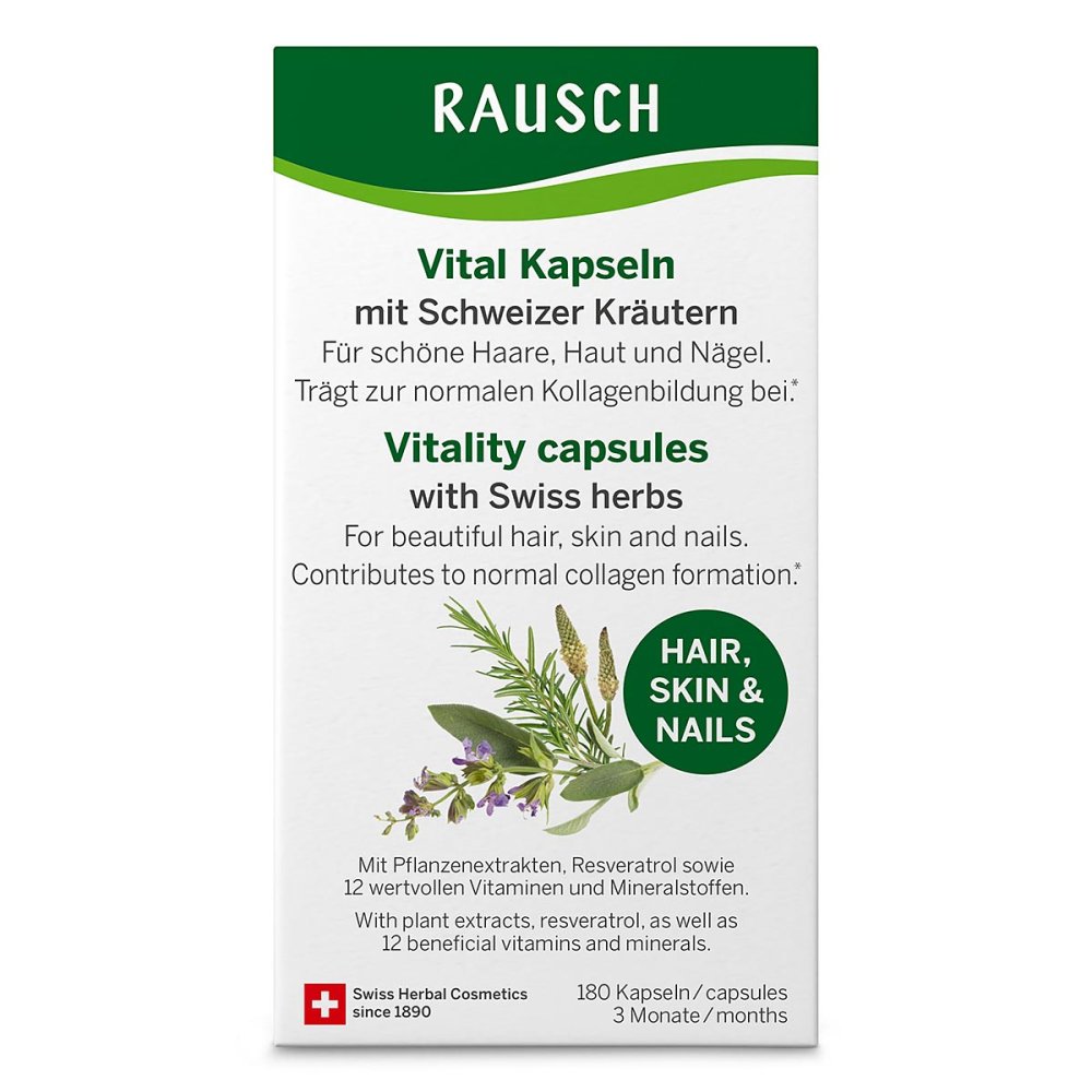 Rausch Vital Kapseln mit Schweizer Kräutern 3 Monate