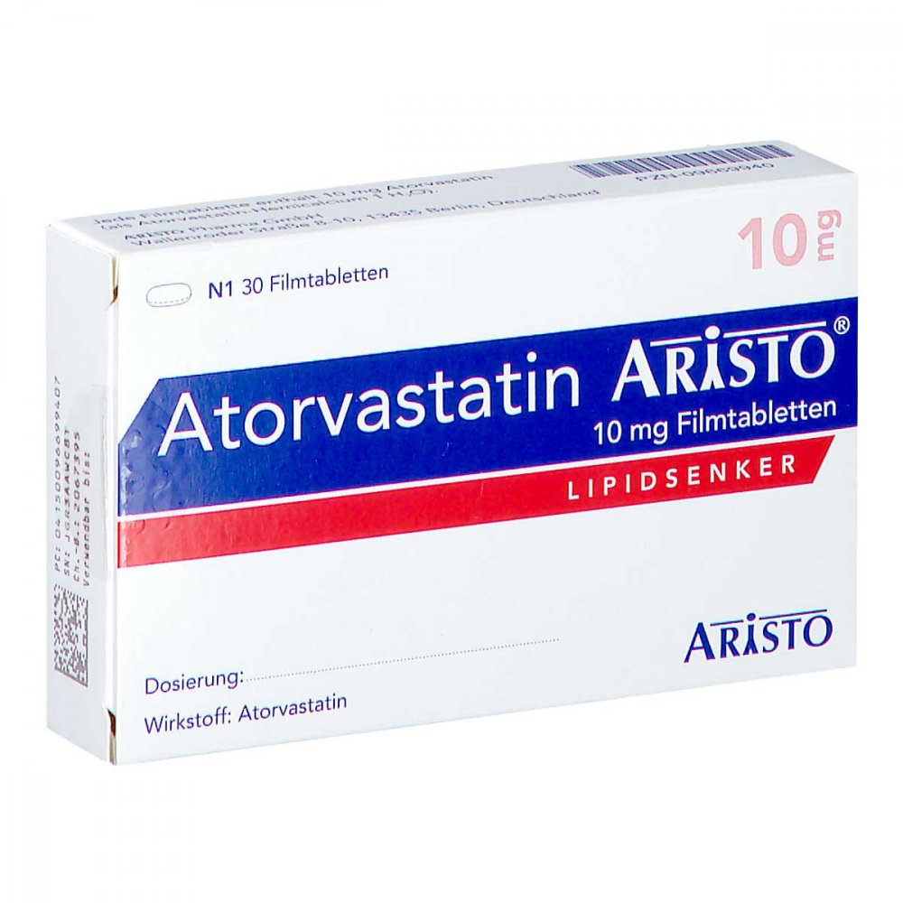 Atorvastatin Aristo 10 mg Filmtabletten 30 stk