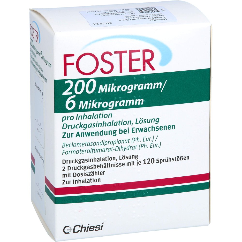 Foster 200/6 [my]g 120 Hub Dosieraerosol 2 stk